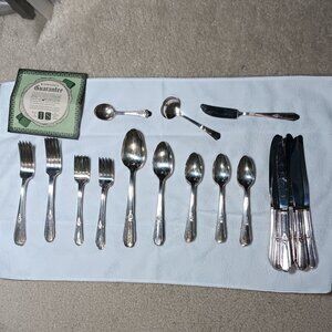 Wm Rogers Vintage Silverplate Flatware set - 1937 - Memory Hiawatha pattern